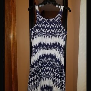 Navy Blue & White Dress 👗🎀